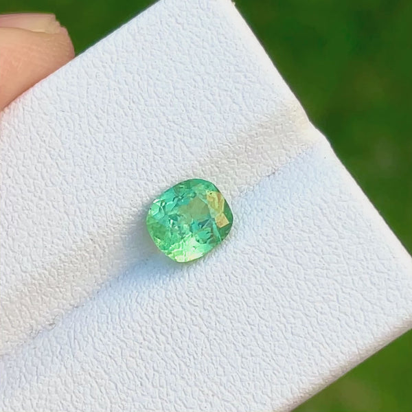 1.15 克拉天然浓绿榴石宝石原石绿色精细精密钻石切割纳米比亚 WB 宝石 DMNA01