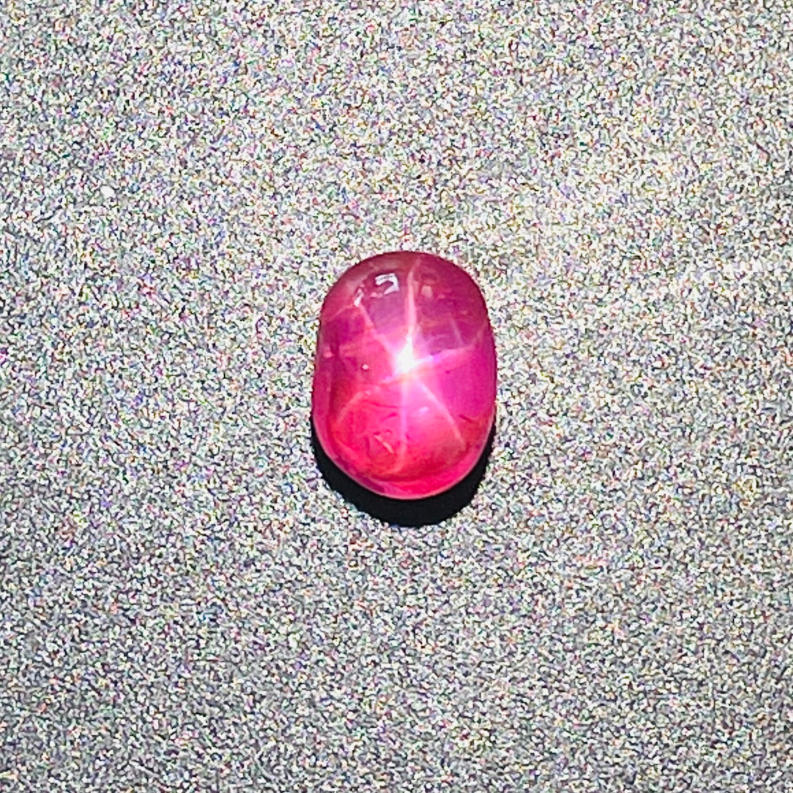 2.31ct ICA Certificate Natural Star Ruby unheated Burma transparent Pi ...