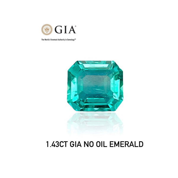 1.43ct GlA No oil emrald for collection certificate high clarity EMA45