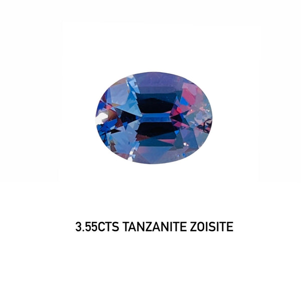 3.55cts Tanzanite Unheated Zoisite perfect cutting europe Metallic Blue color Tanzania Gemstone Wbgem TZA11Wbgem