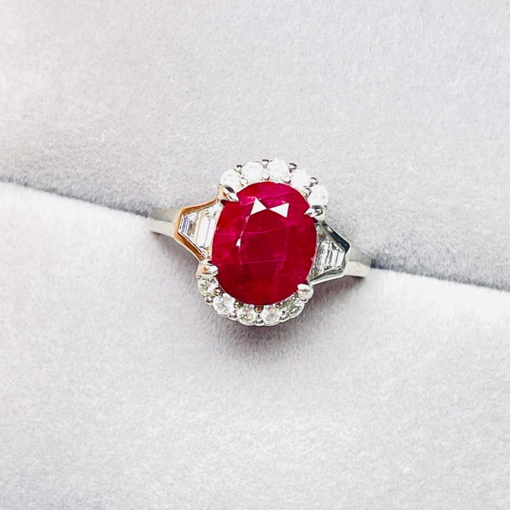 GRS Certificate 5.01ct Natural unheated Mogok burma Ruby Red color wit ...
