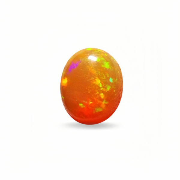 2.83Ct Natural fire opal mexican gemstone play color loose stone cabochon WB Gem    OPA08