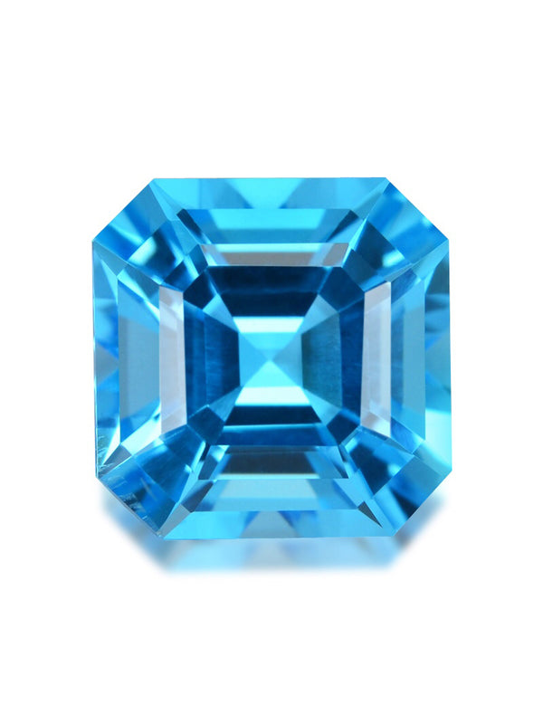 5.23 克拉天然瑞士蓝色托帕石宝石戒指精密高级精细切割巴西 WB 宝石 TPA04