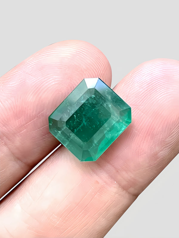7.33 克拉 GIA 证书天然祖母绿宝石清洁表面精细切割宝石颜色 WB 宝石 EMA15